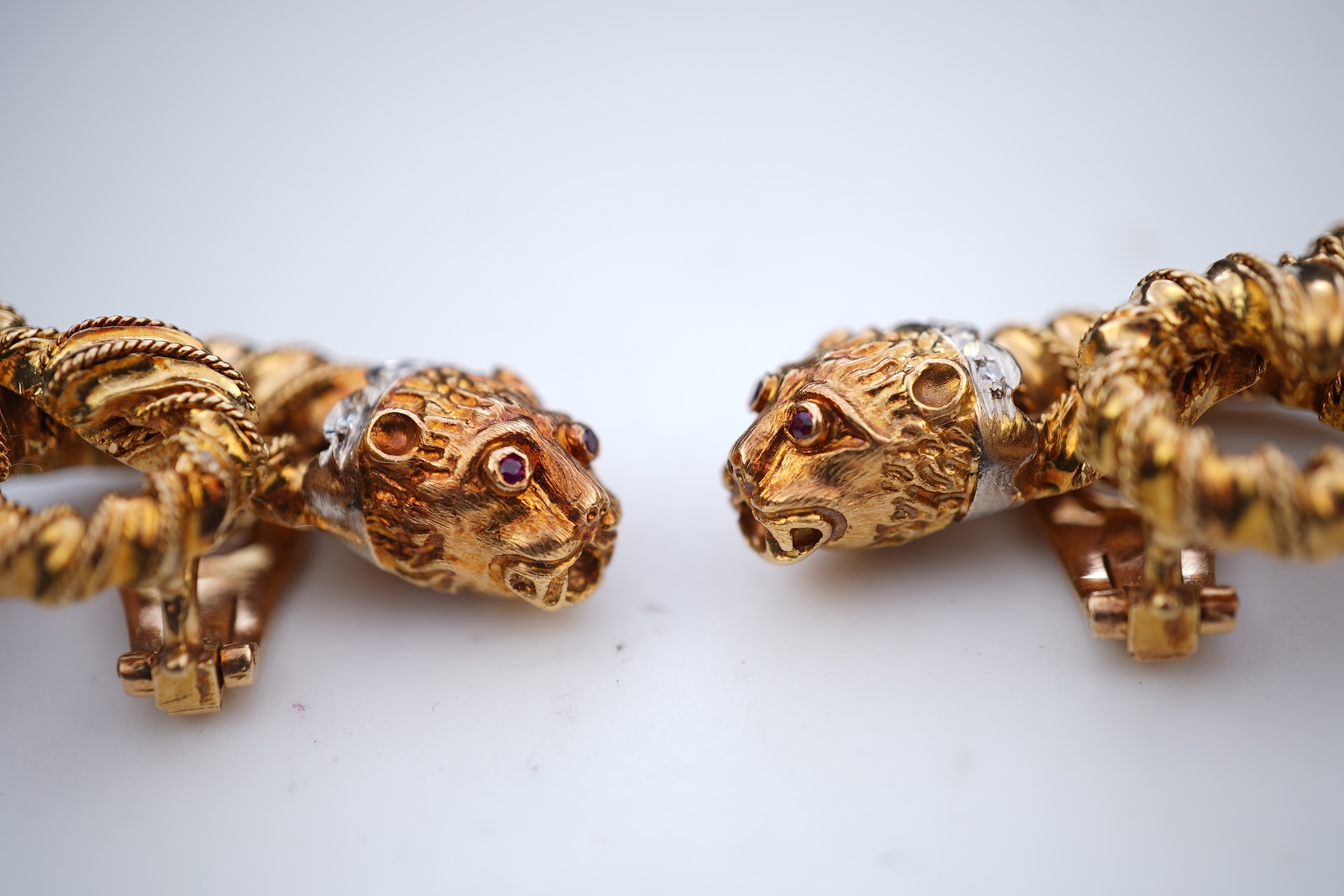 A pair of gold ear clips, Greece
